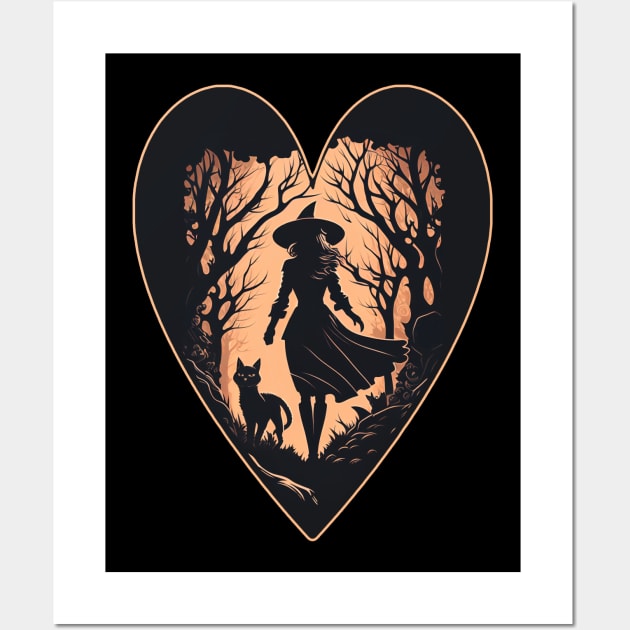 Every Witch Loves Their Cat Wall Art by Hiraeth Tees